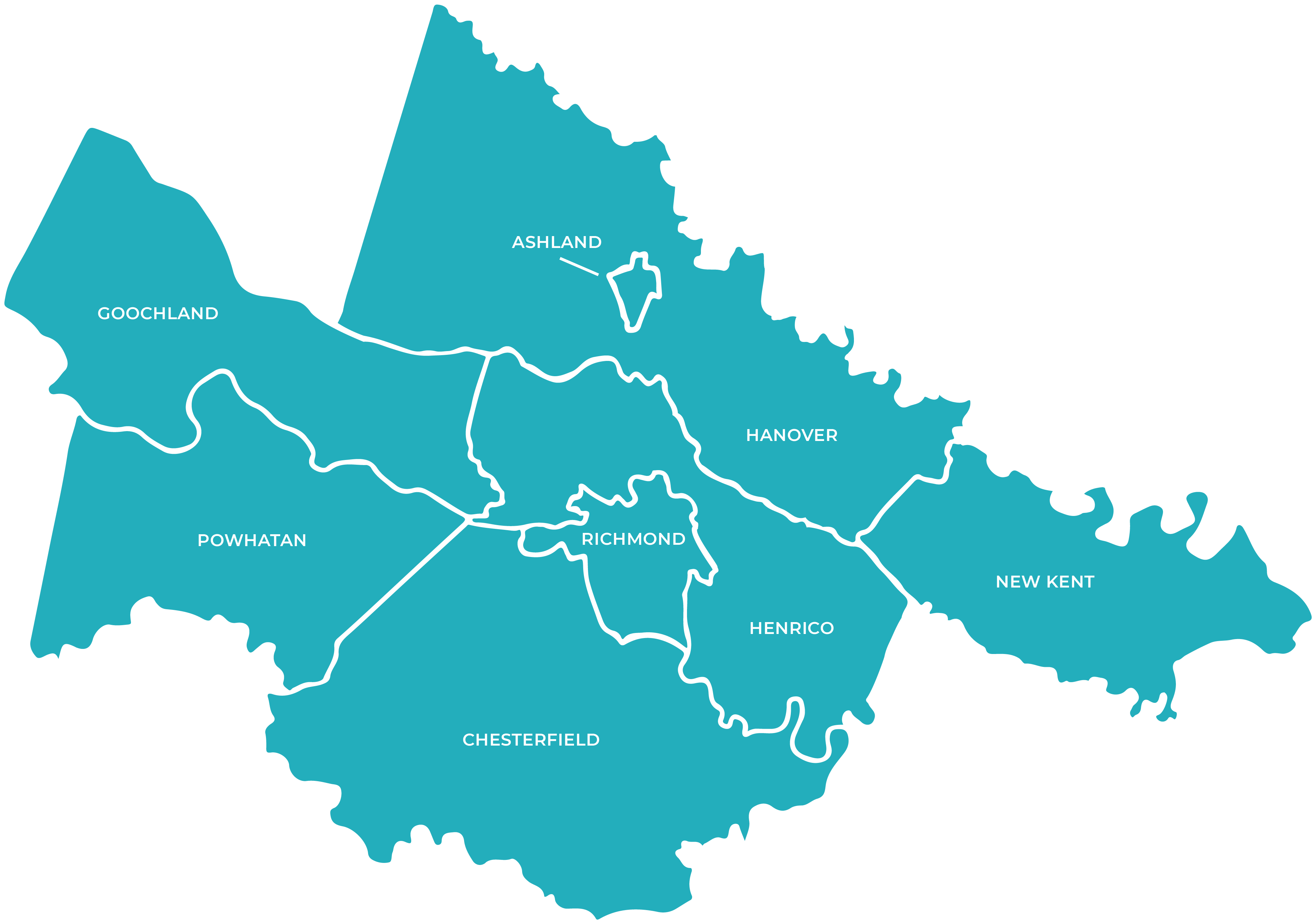 Virginia SBDC Capital Region | Map of Capital Region
